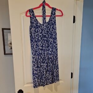 GUC Lilly Pulitzer Anchors Away Silk Blend Sleeveless Dress